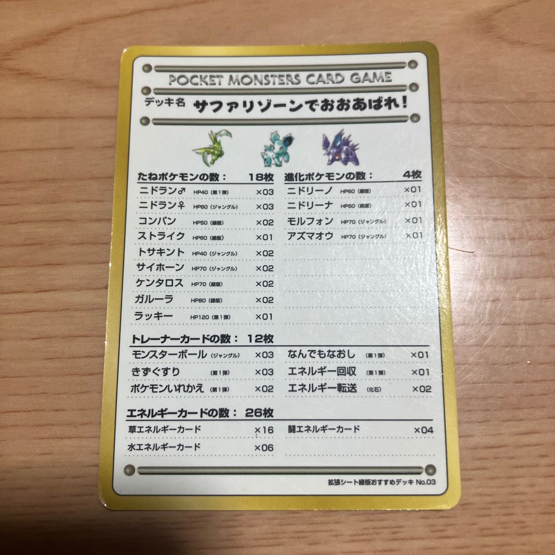 [Condition] B Pokémon Card (Old Back) Go Wild with Safari Xorn! 1枚