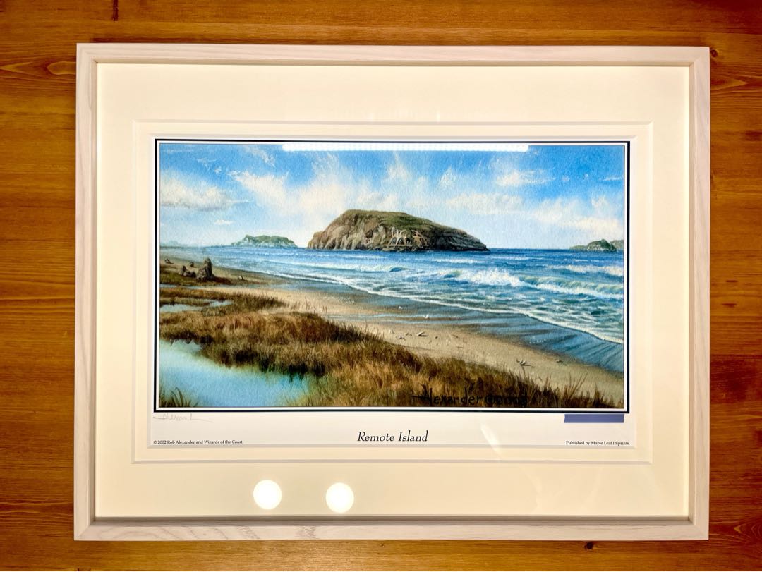 【島】Rob Alexander 額装付原画プリント signed MTG 1枚