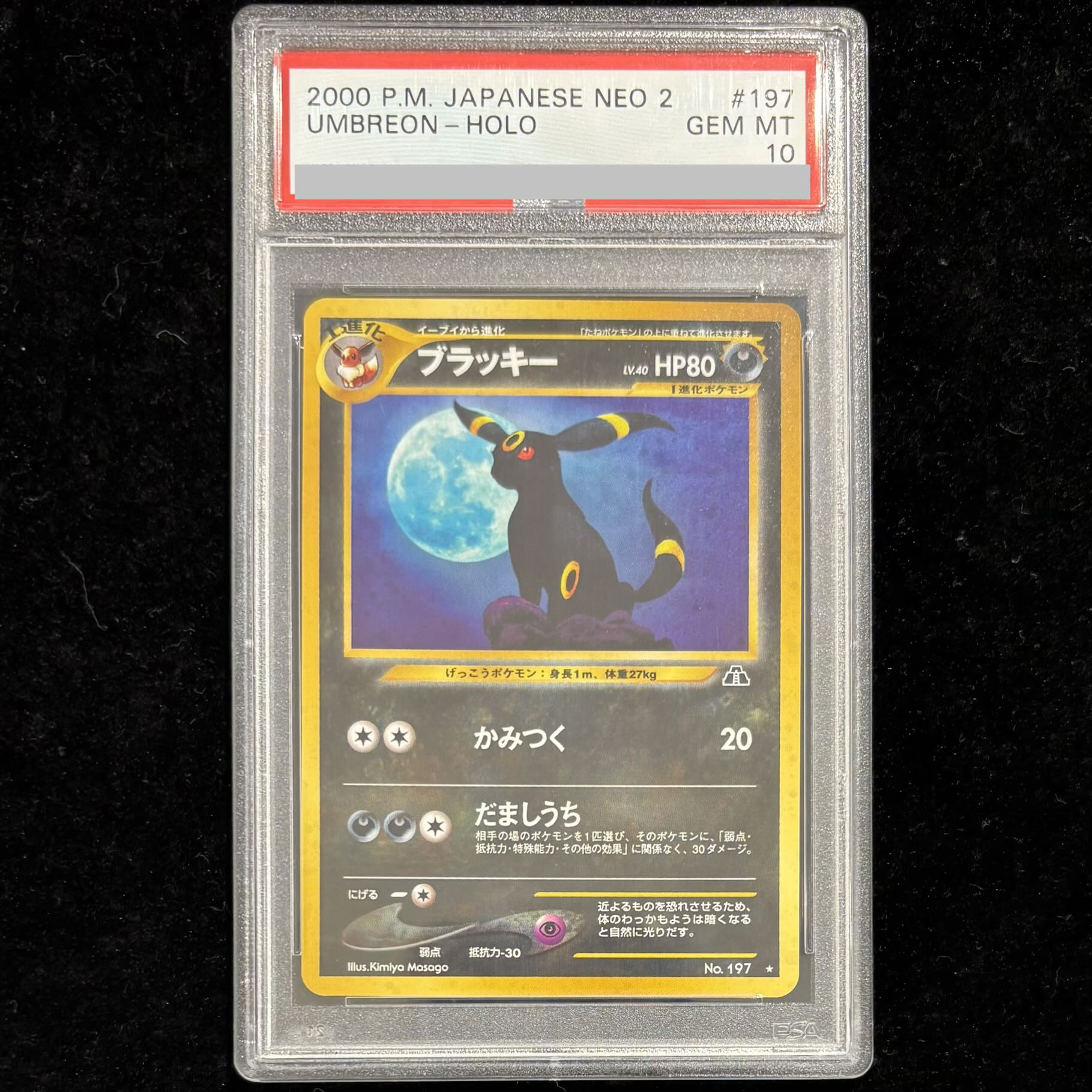 【PSA10】ブラッキー キラ 旧裏 ★ 1枚