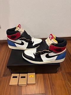 fragment design × UNION × Nike Air Jordan 1 High OG "Black/Varsity Red"  28cm