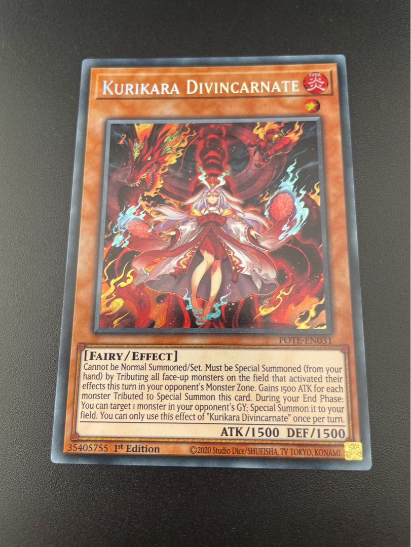 【中古】英語版 POTE-EN031 Kurikara Divincarnate 倶利伽羅天童 シークレットレア 1st Editionコレクター向け　希少 1枚