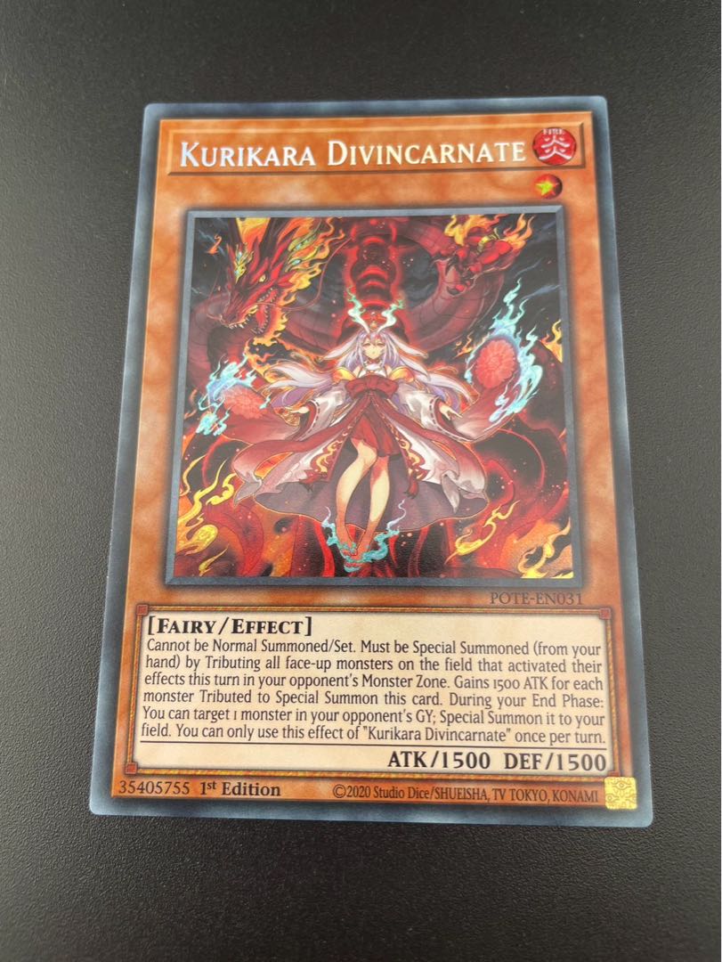 Used] English POTE-EN031 Kurikara Divincarnate Kurikara Tendo Secret Rare 1st Edition for collectors Rare