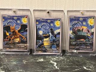 リザードン、カメックス、フシギバナ御三家セット　星月夜 3枚