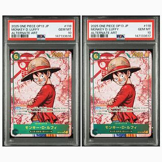 PSA10 連番　モンキー・D・ルフィ 2枚