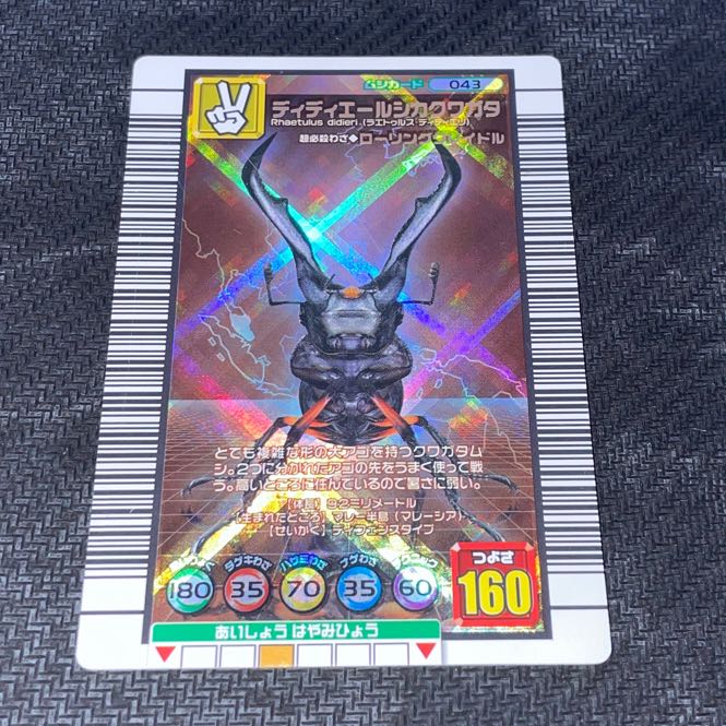 【ムシカード／043】ディディエールシカクワガタ【状態NM】