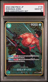 PSA10] Roronoa Zoro (Parallel / Foil Stamping) (2nd ANNIVERSARY SET) SEC OP06-118 1枚