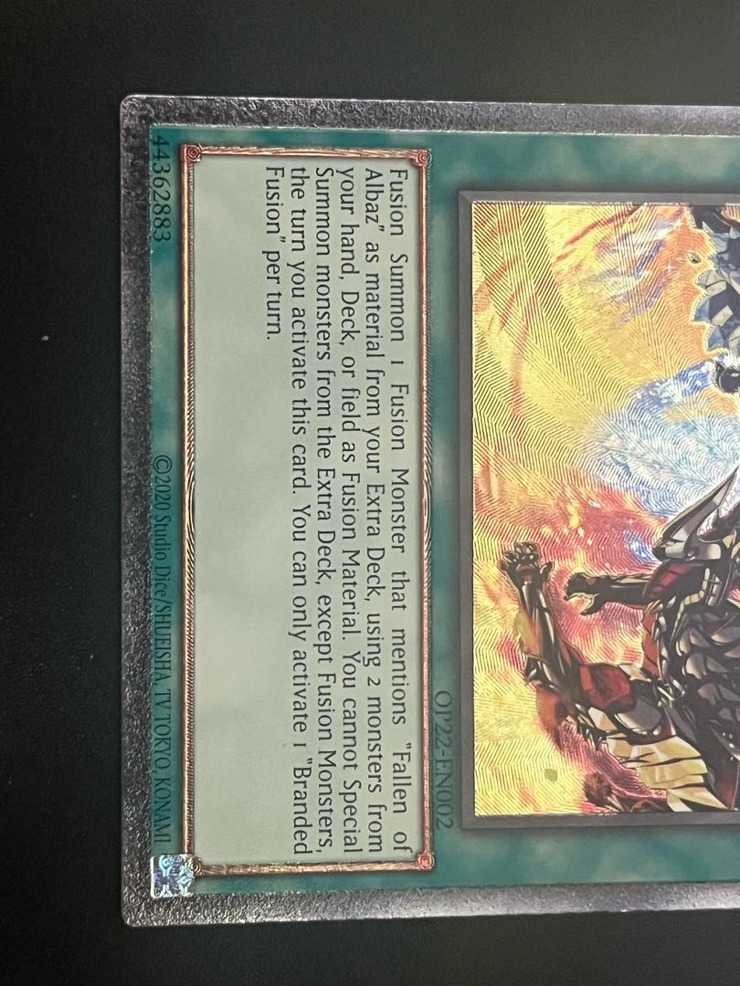 遊戯王　烙印融合　EU版(英語) レリーフ　OTS 1枚