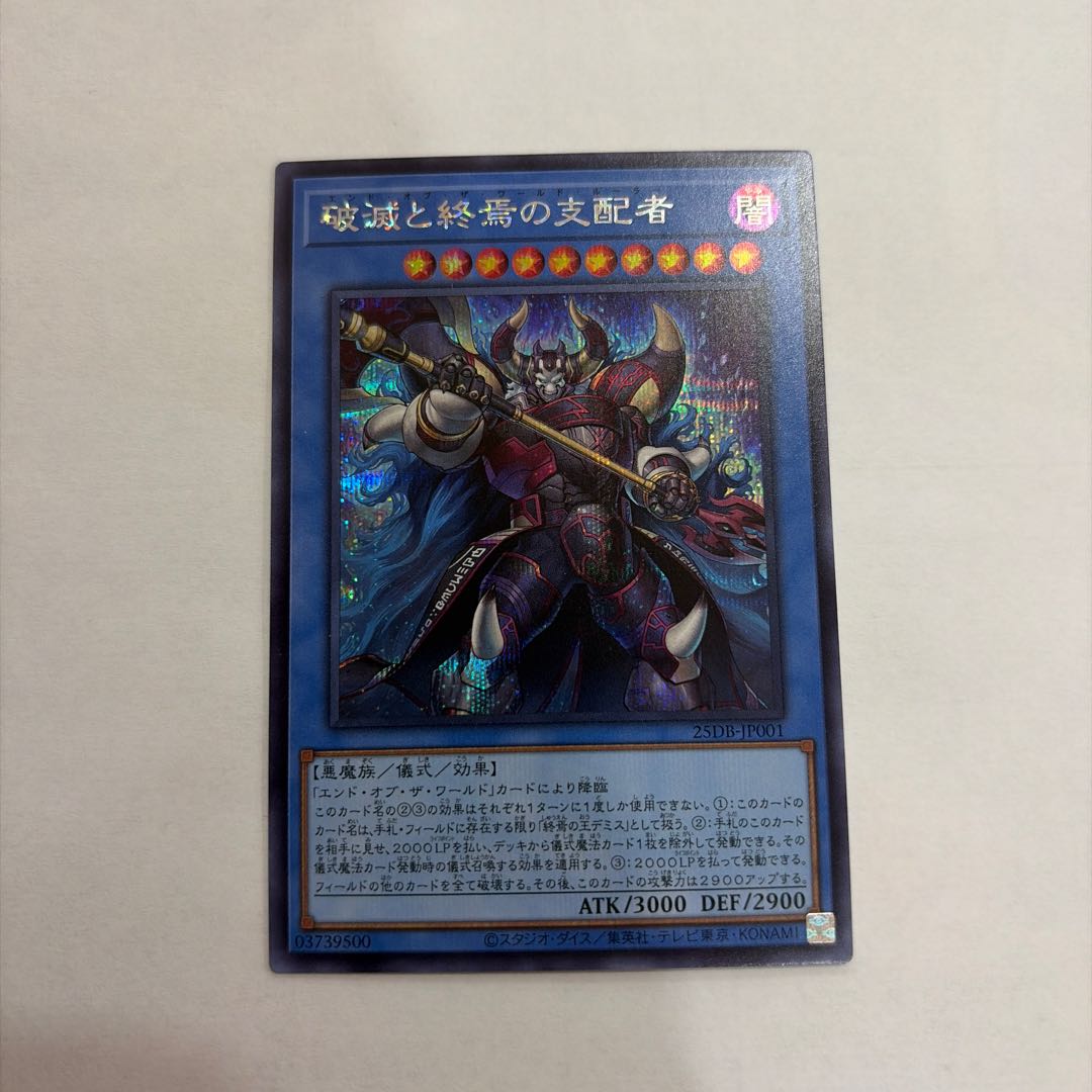 Ruination and Ruler of the End Secret Rare 25DB-JP001 1枚