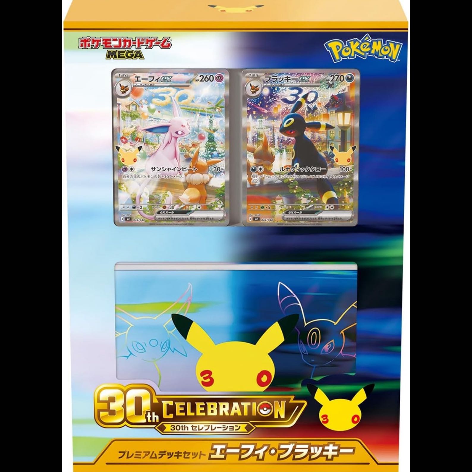 Pokémon Card Game MEGA 30th CELEBRATION Premium Deck Set: Espeon & Umbreon  1BOX