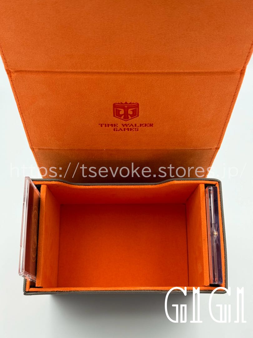 TIMEWALKER" collector's high-end Trek card deck case (storage box, deck holder) in gray. 1枚