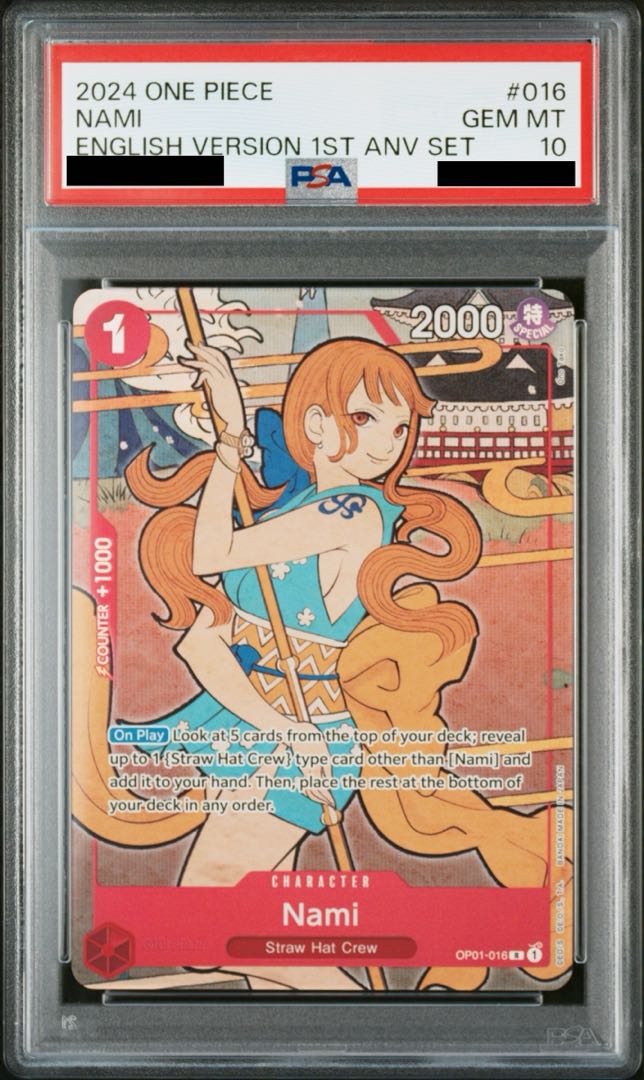 PSA10] Nami 1st anniversary set English version R OP01-016 1枚