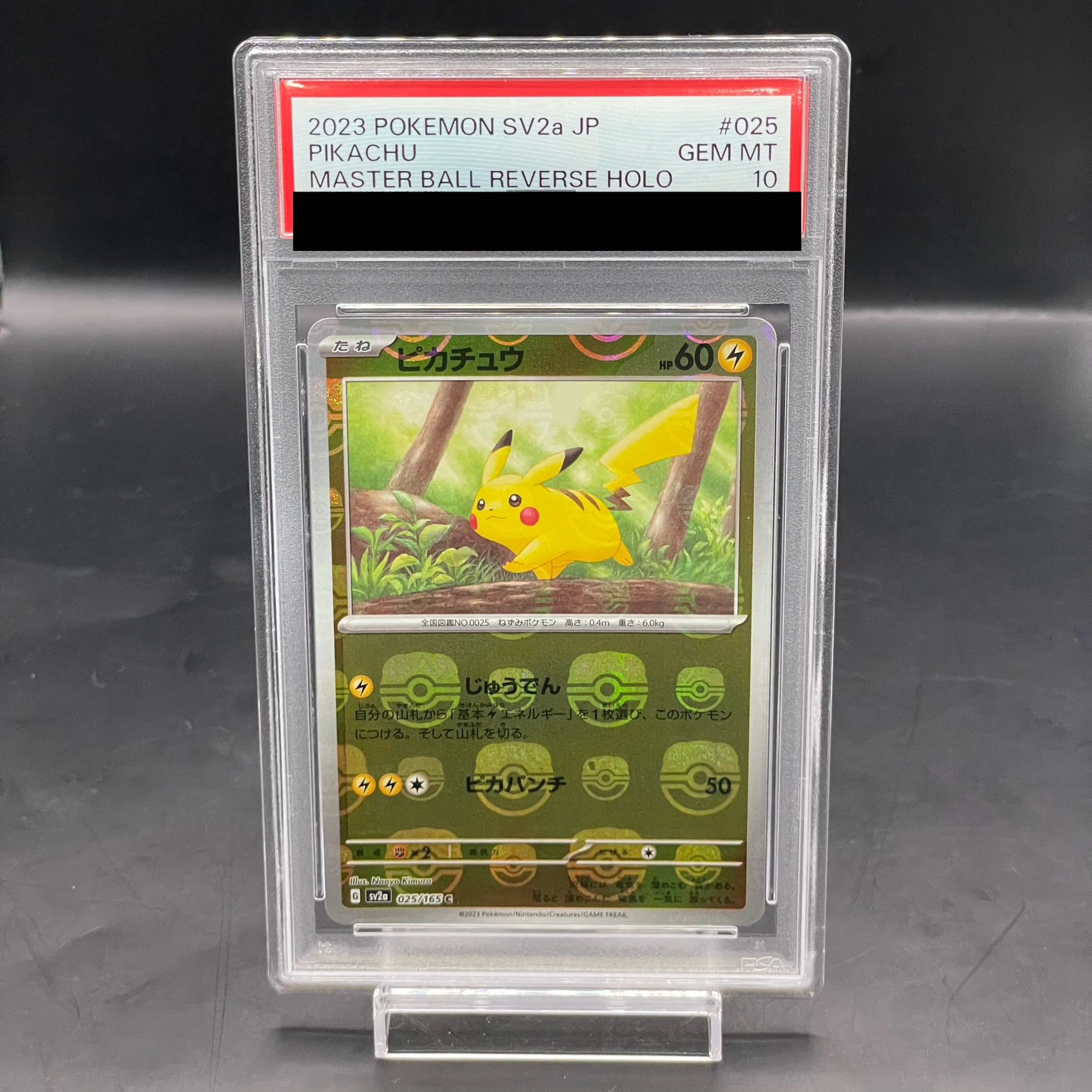 PSA10] Pikachu (Master Ball Pattern/Mirror) C 025/165