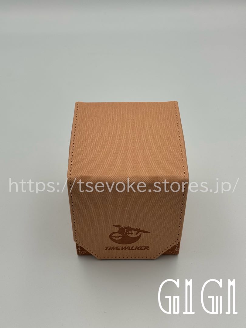 「TIMEWALKER」コレクター向け 高級トレカデッキケース（ストレージボックス、デッキホルダー）茶色 1枚