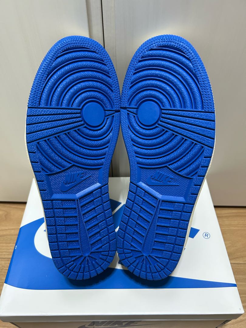 値下げ！ フラグメント デザイン × トラヴィス・スコット × ナイキ エアジョーダン 1 ロー Og セイル/ミリタリー ブルーブラックモスリン 27cm