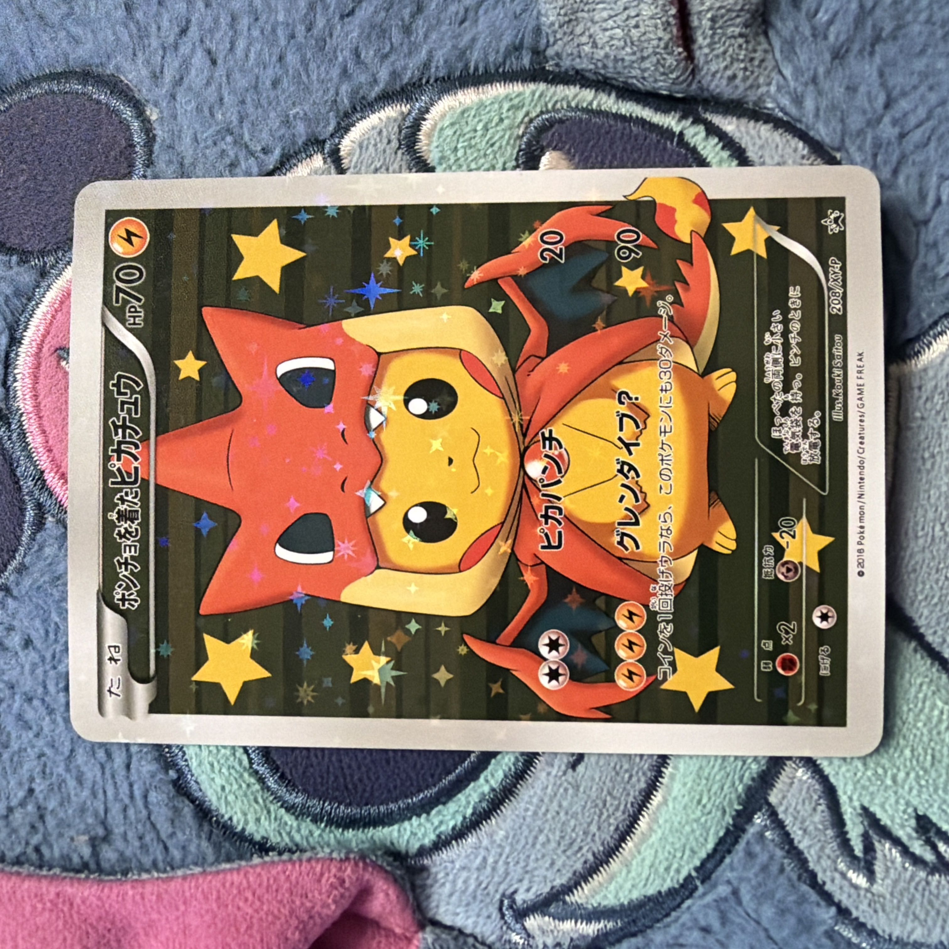 ポンチョを着たピカチュウ　リザードン 1枚