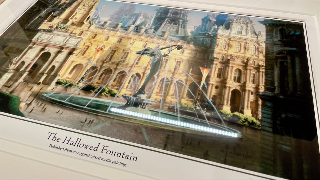 Rob Alexander【神聖なる泉】額装付原画プリント largeサイズ