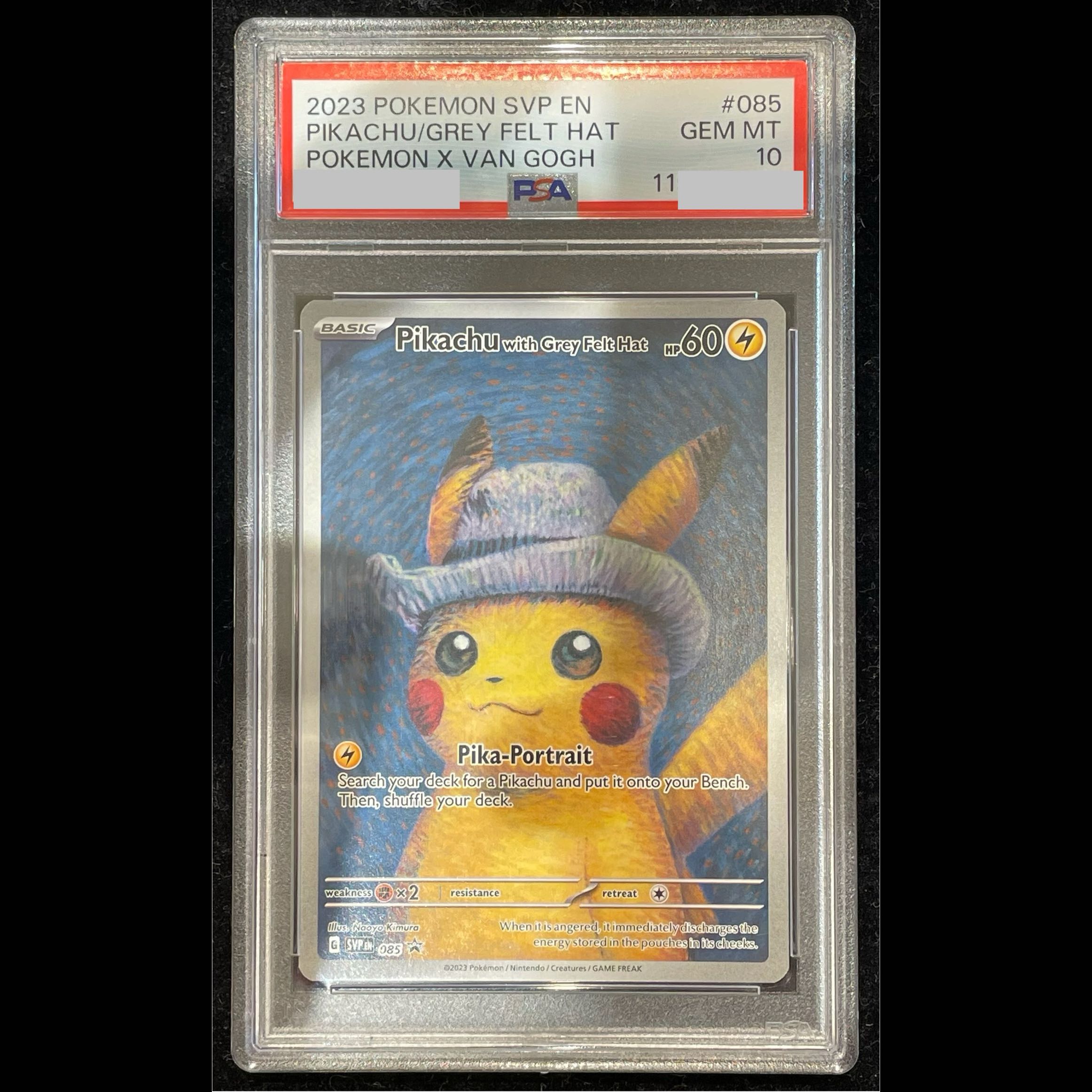 【PSA10】 Pikachu with Grey Felt Hat 《ゴッホピカチュウ》 (プロモ) {085/SV-P} [海外版] 1枚