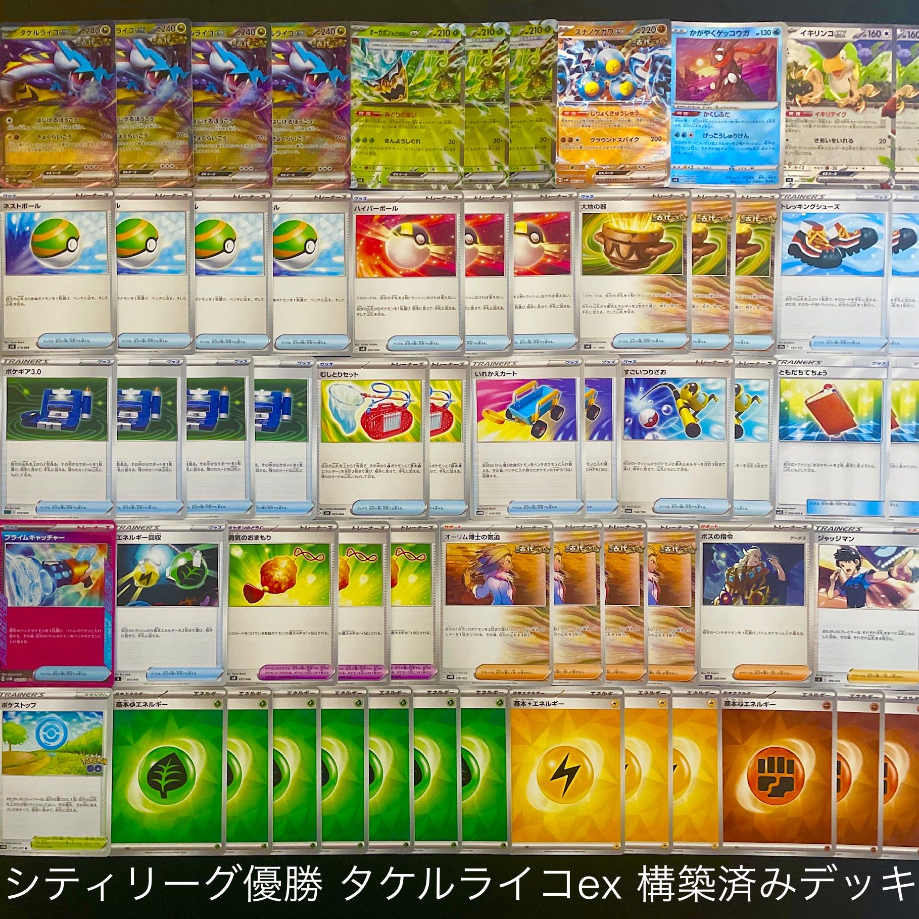 ポケカ】 No.659 シティリーグ優勝 タケルライコex オーガポンex ポケカ】 No.659 シティリーグ優勝 タケルライコex オーガポンex