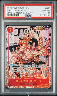 【PSA10】 ポートガス・D・エース（パラレル）（スーパーパラレル）（コミックパラレル・コミパラ・漫画 HA) P-SR OP02-013