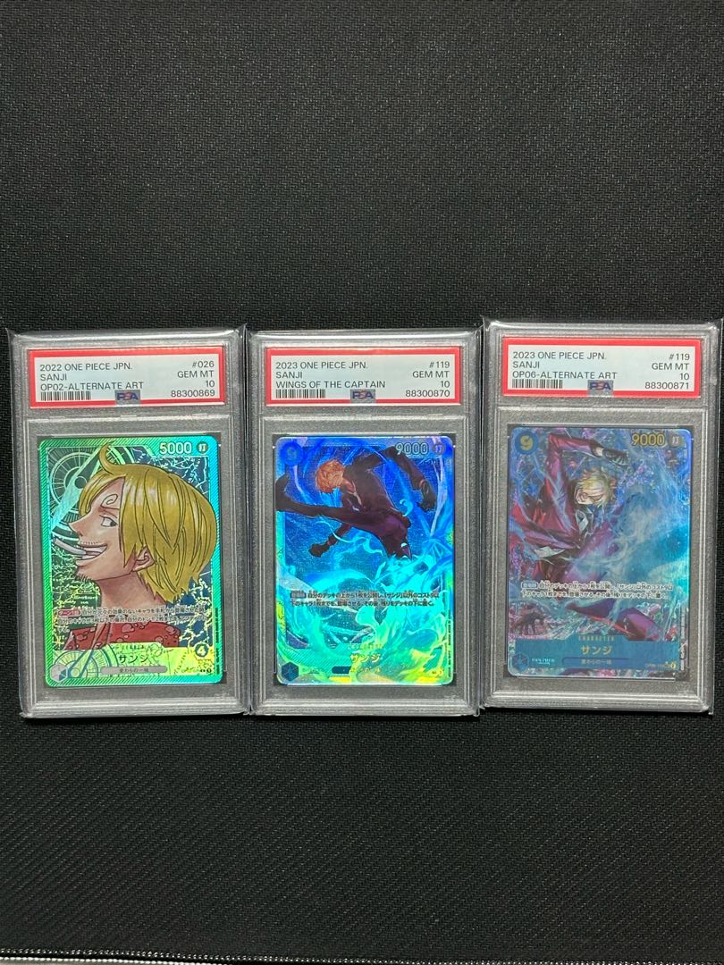 psa10 3 consecutive numbers Sanji L OP02-026