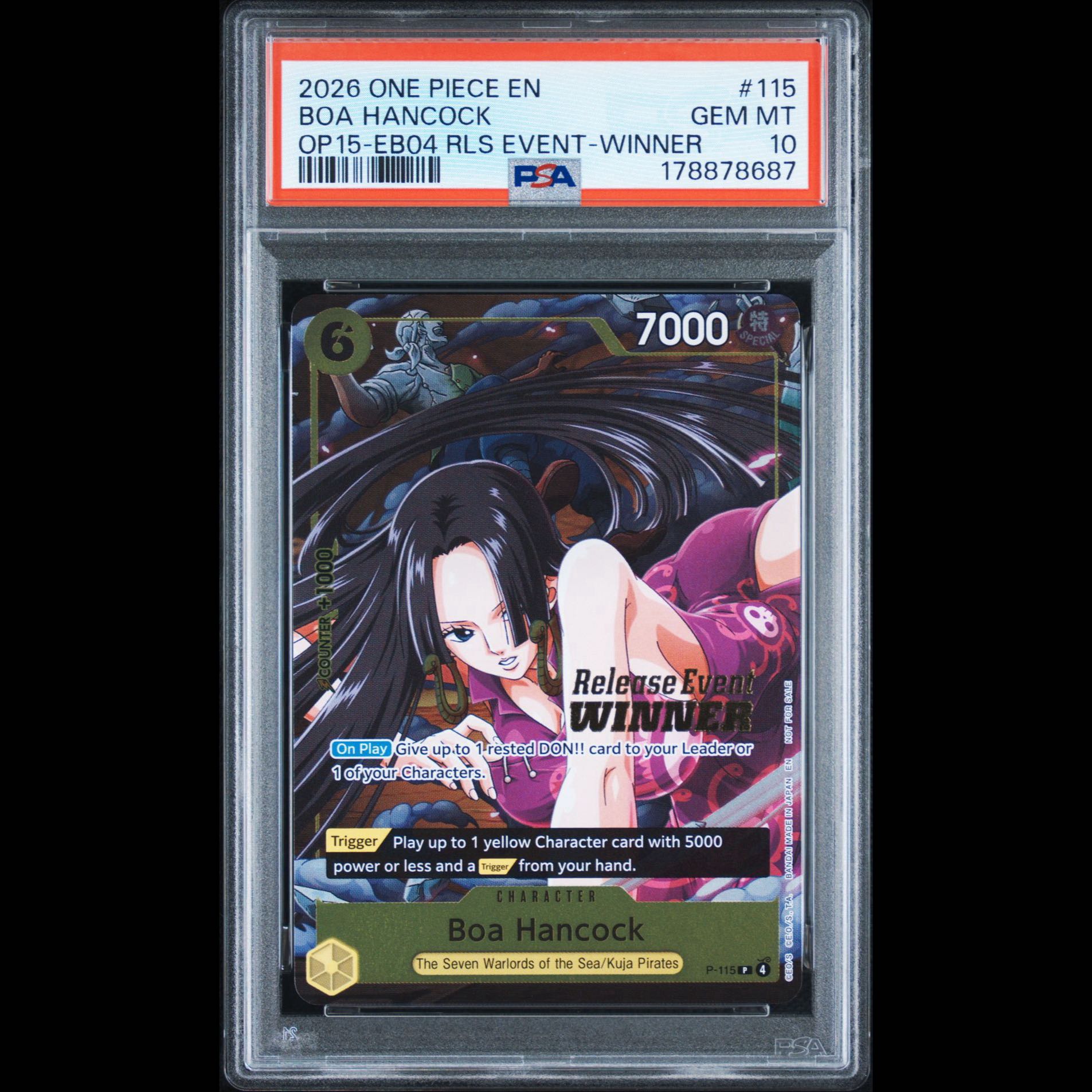 PSA10 English Version Hancock Winner P-115 Promo 1枚