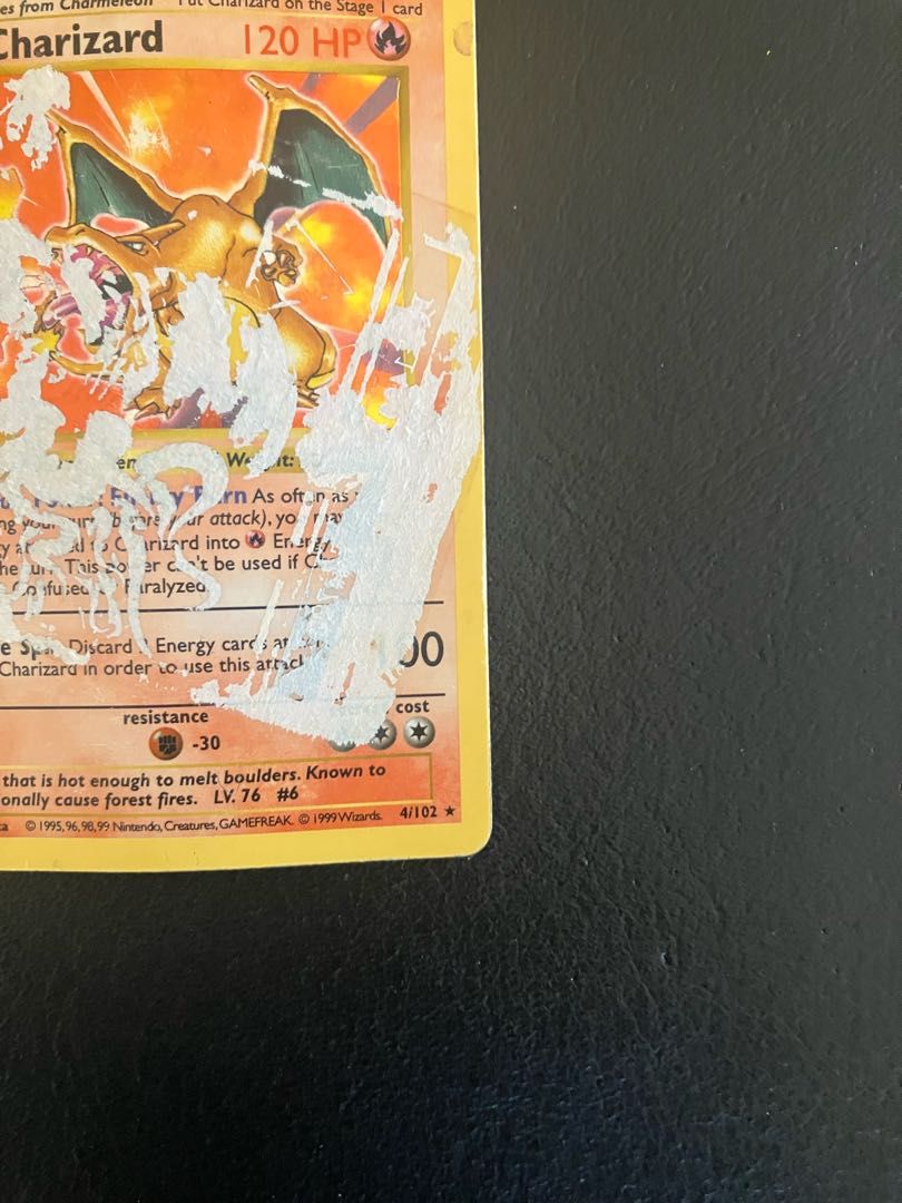 【状態】C ポケカ　英語版　リザードン　ジャンク品 1枚