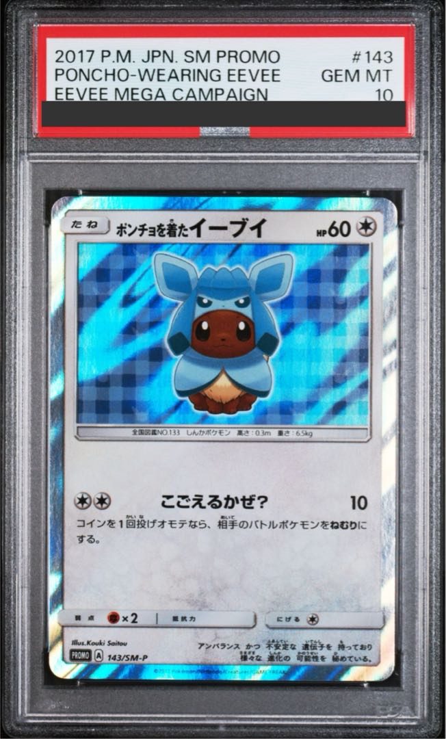 【PSA10】ポンチョを着たイーブイ PROMO 143/SM-P