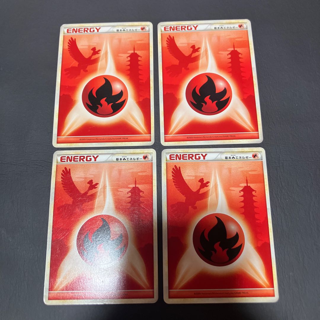 【状態】B ポケカ エネルギーカード　ホウオウ　レジェンド 4枚