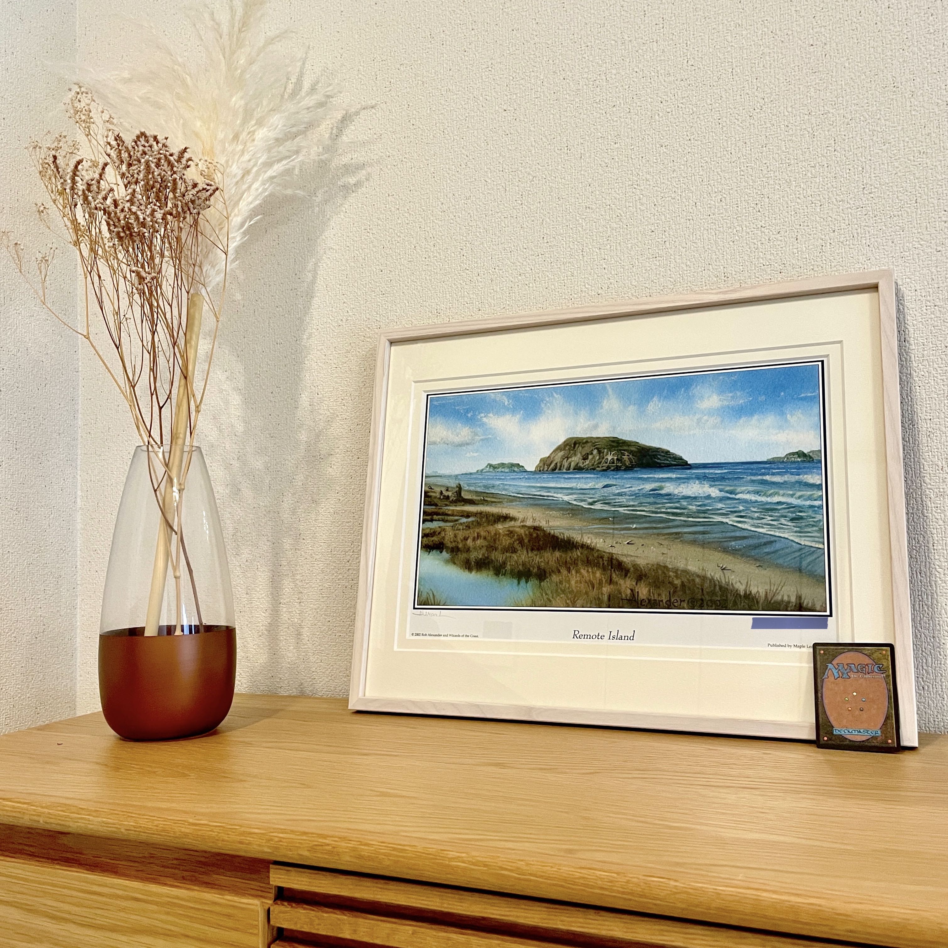 【島】Rob Alexander 額装付原画プリント signed MTG 1枚