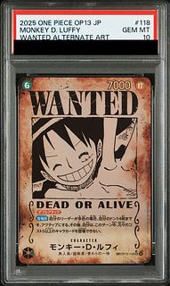 【PSA10】モンキー・Ｄ・ルフィ (パラレル/手配書/OP13) [SP] {OP13-118} 1枚