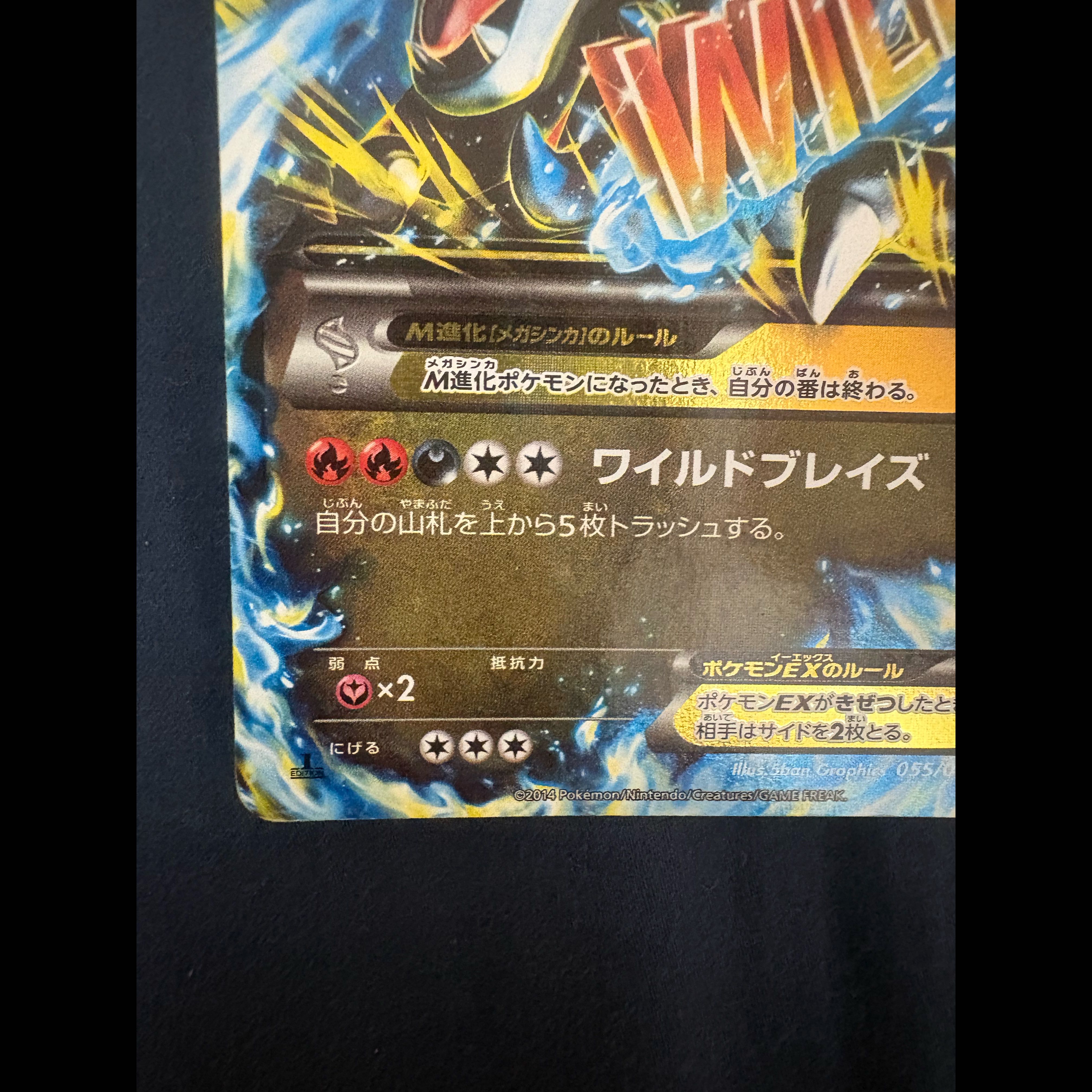 MリザードンEX RR :1ED [XY2 055/080](拡張パック「ワイルドブレイズ