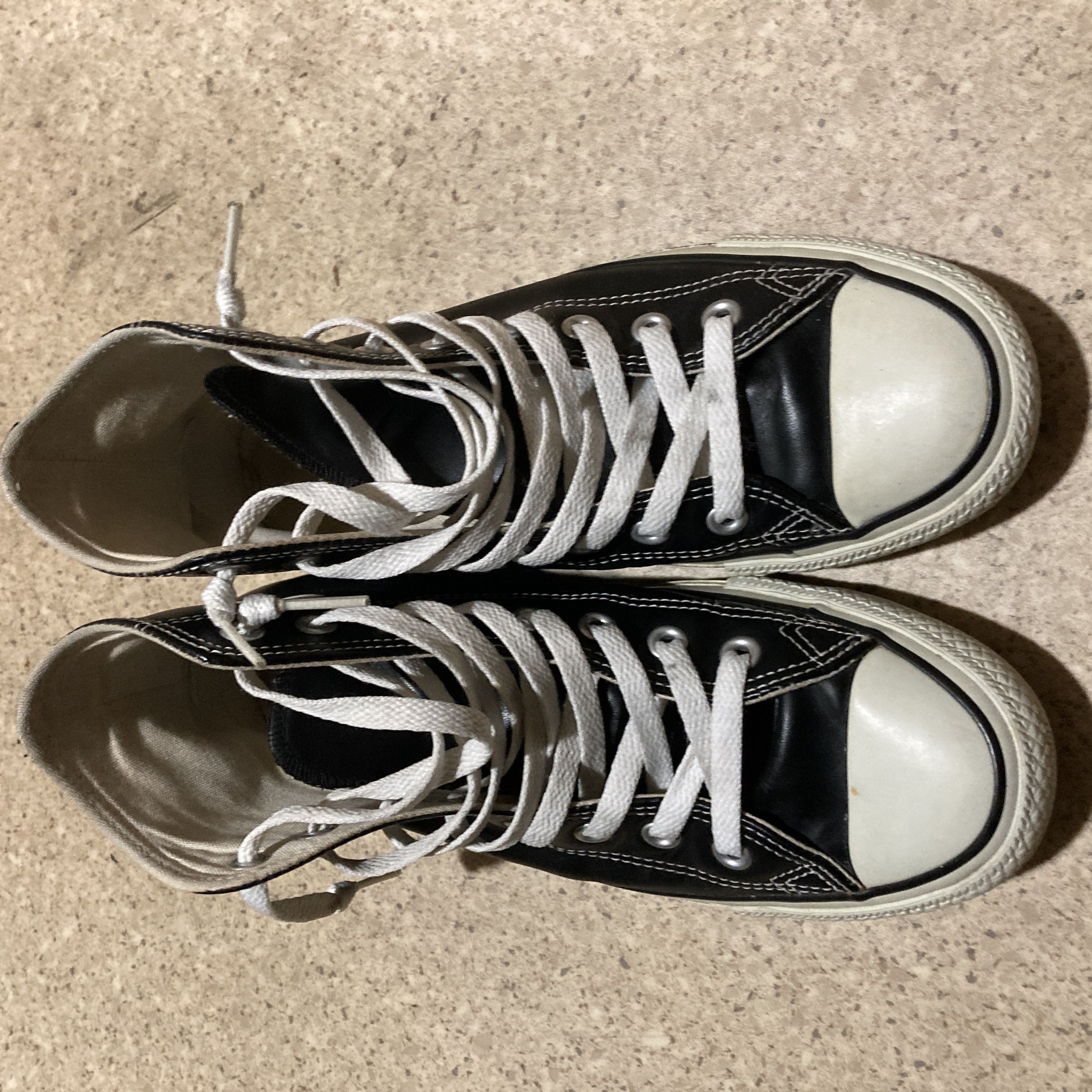 コンバース CONVERSE オールスター ハイ ブラック レザー 25cm