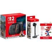 任天堂 「Nintendo Switch 2 本体（日本語・国内専用）マリオカート ワールド セット」＋「Nintendo Switch 2 カメラ」＋「SanDisk microSD」セット