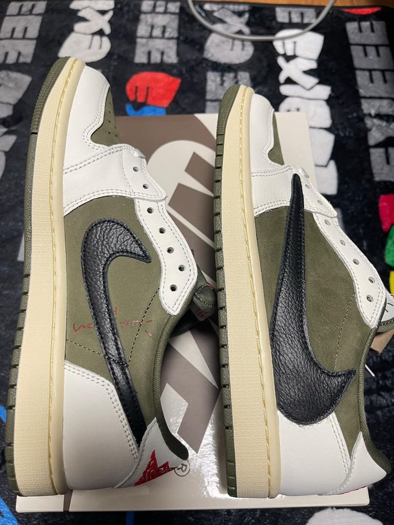 Travis Scott × Nike Air Jordan 1 Low OG SP "Reverse Olive" 26.5cm