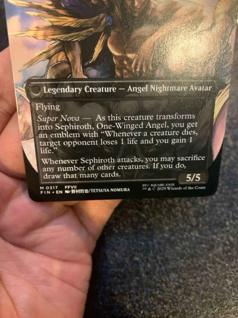 威名のソルジャー、セフィロス　拡張　野村 威名のソルジャー、セフィロス ボーダーレス mtg ff 野村哲也