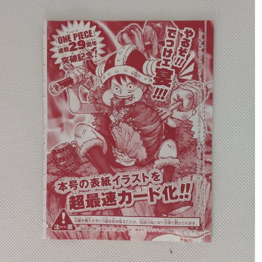 [Unopened] ONE PIECE 29th Anniversary of the Serialization "Crash Through" Commemorative Edition! Special Limited-Edition Insert 1枚
