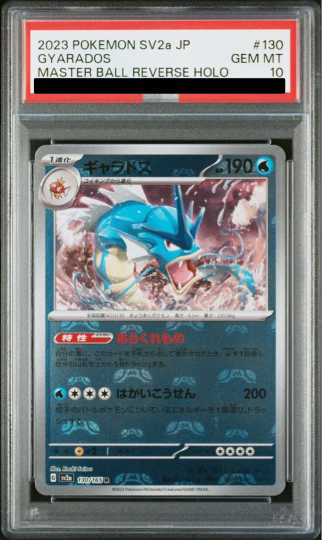 PSA10] Gyarados (Master Ball pattern/mirror spec.) R 130/165