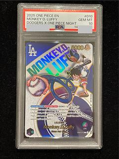 PSA10] Monkey D. Luffy (English Version / Dodgers) PROMO EB02-010 1枚