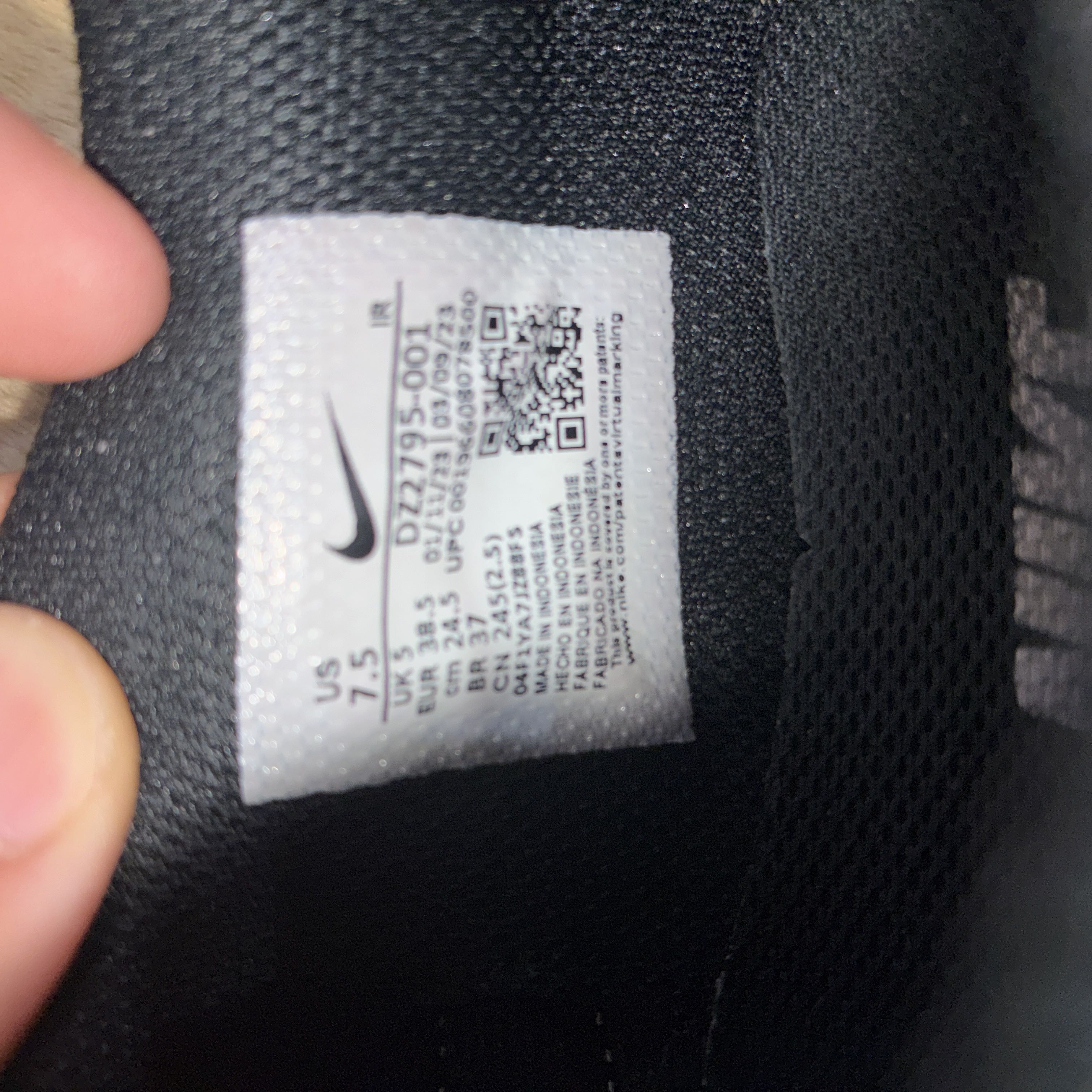 Nike Cortez Black/White, Size 24.5 cm 24.5cm
