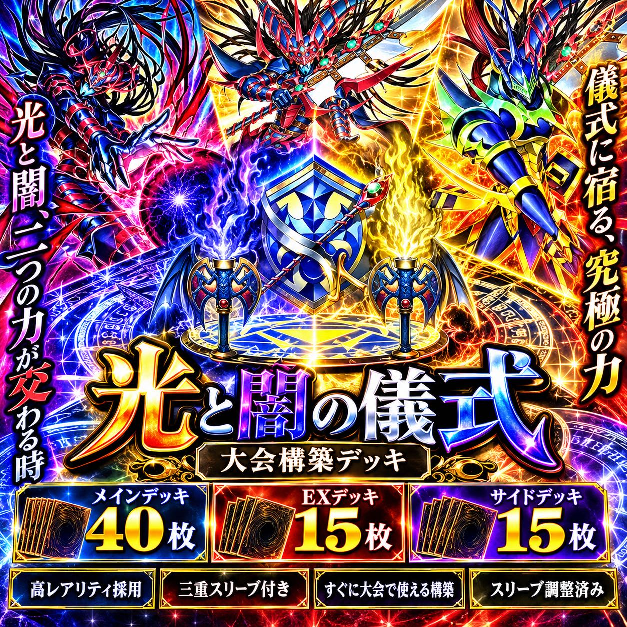 Yu-Gi-Oh! [Tournament Deck!! Mie Sleeves!!] Light and Yami's Ritual Deck (40 Cards) + EX & Side Deck (15 Cards) 1枚