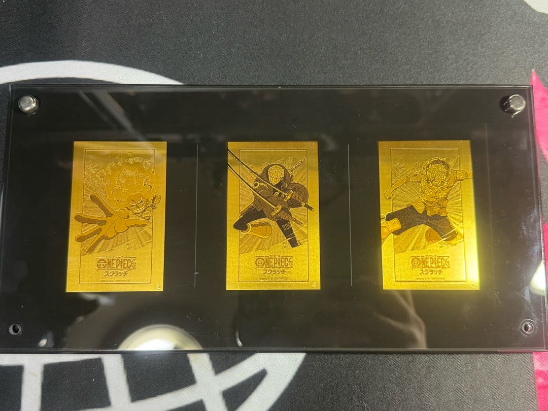 One Piece Scratch Pure Gold Original Illustration Plate 3枚