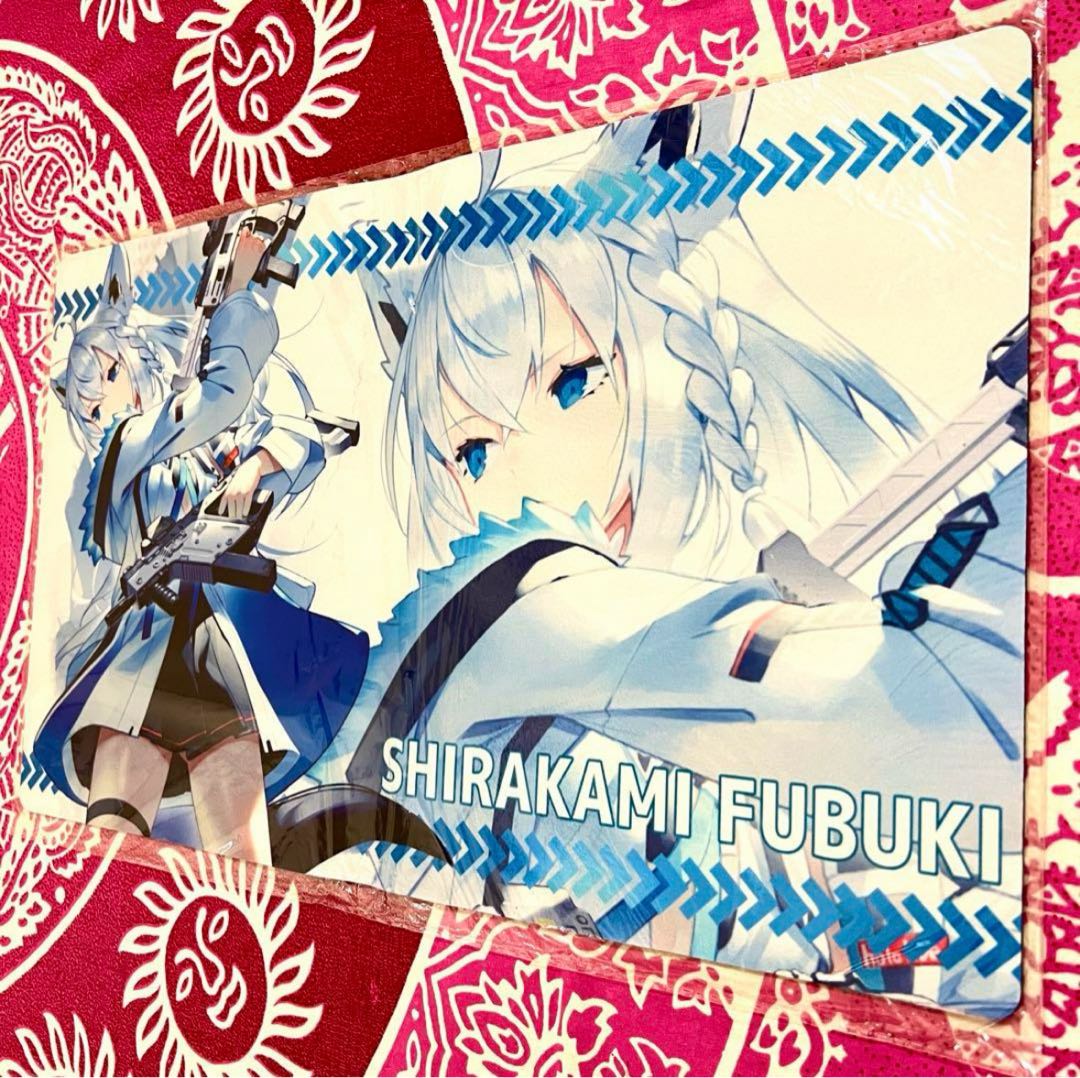 Hollow Live Shirokami Fubuki Fubuki Gun Midnight Snubbull Play Mat