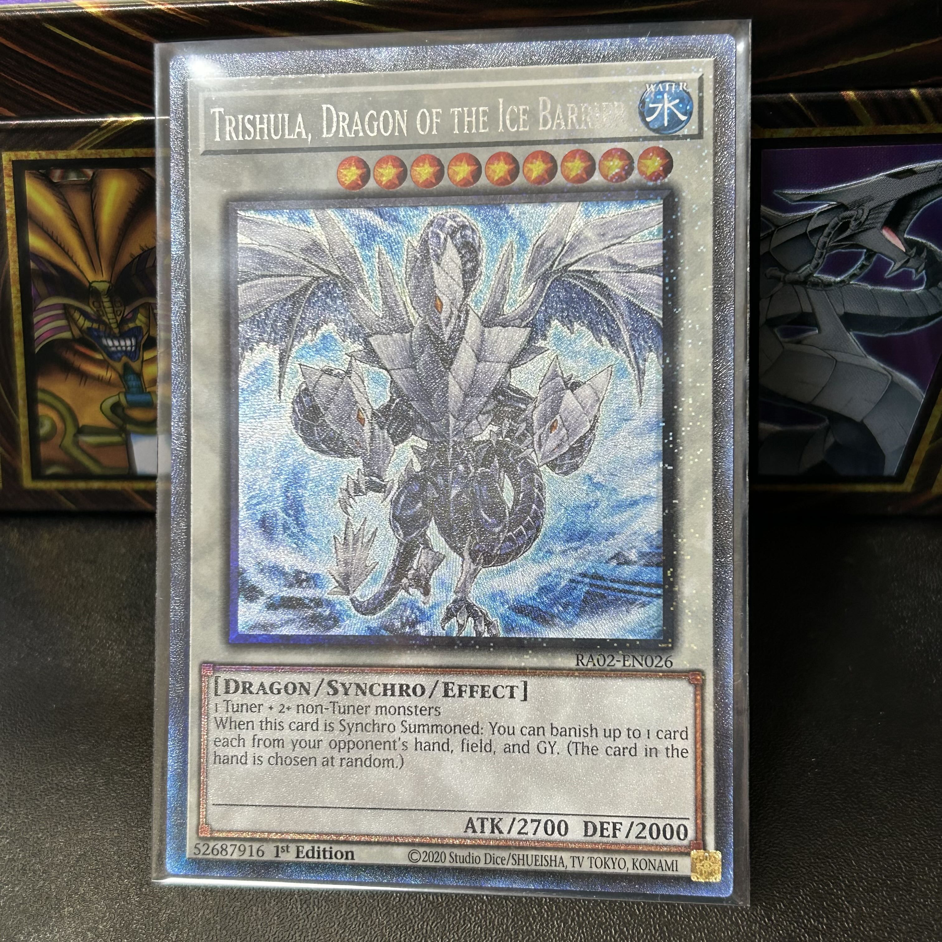 Yu-Gi-Oh English Trishula, Dragon of the Ice Barrier Platinum Secret Rare, etc. Set of 4