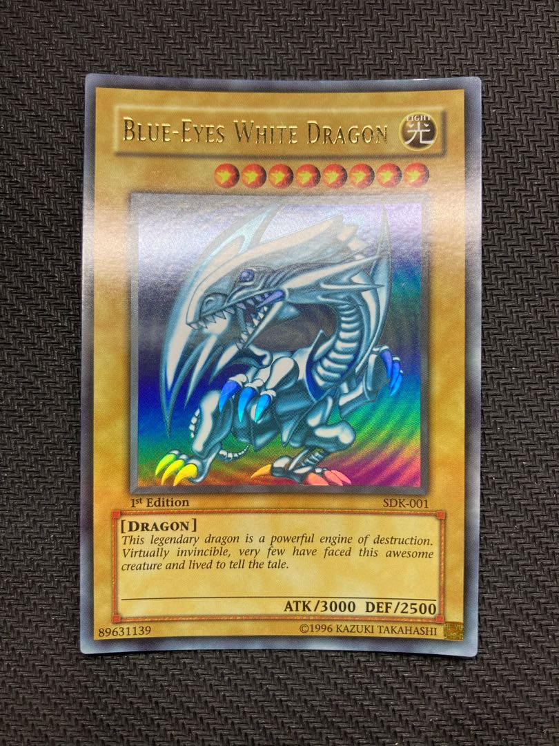 Semi-Beauty Grade, with magnet loader] Blue-Eyes White Dragon, English Ultra Rare, Old Asia.