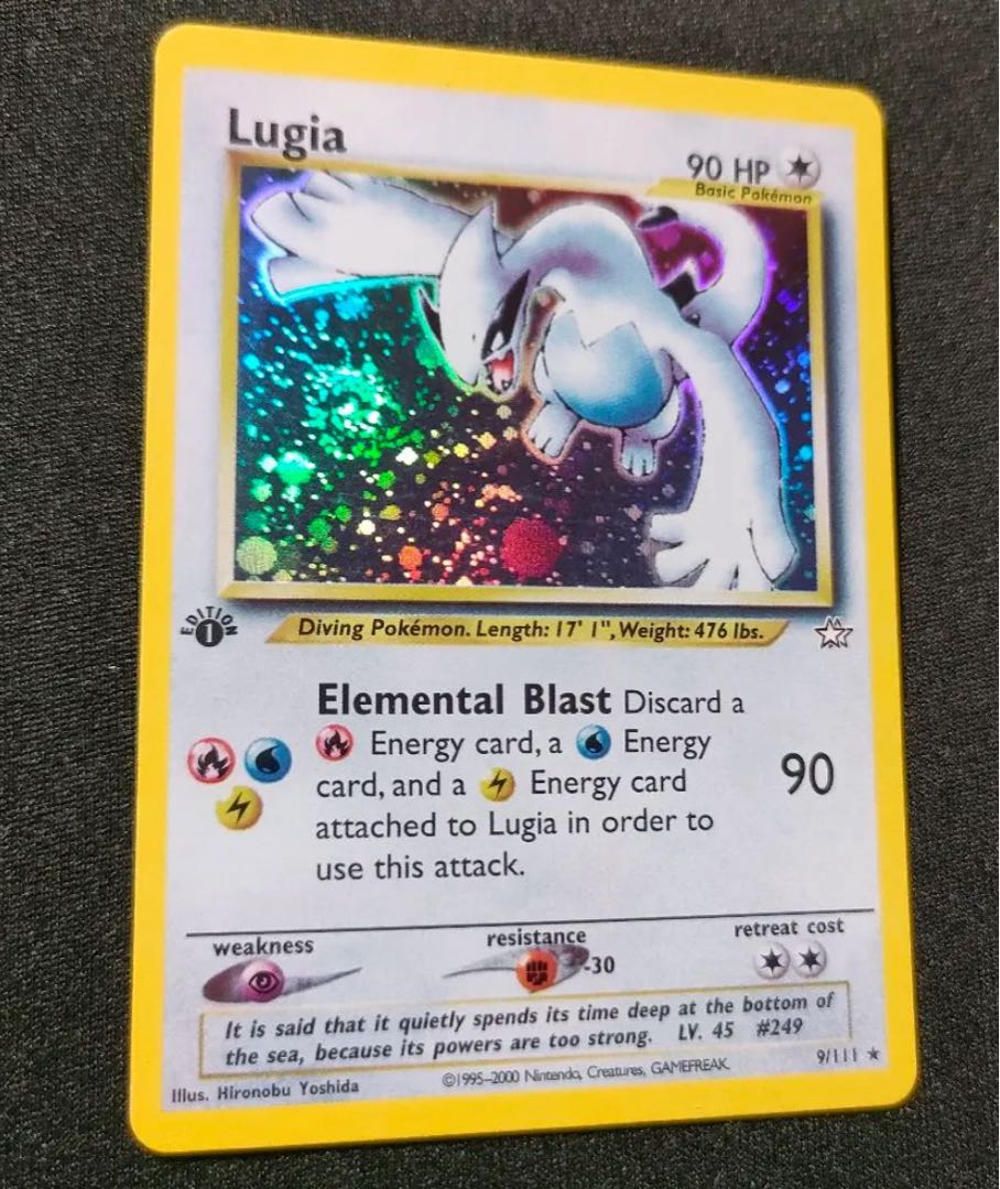 Pokemon card Shadowless Lugia Lugia English Pokemon card Lugia Neo Genesis 9/111 Holo Unlimited Rare English