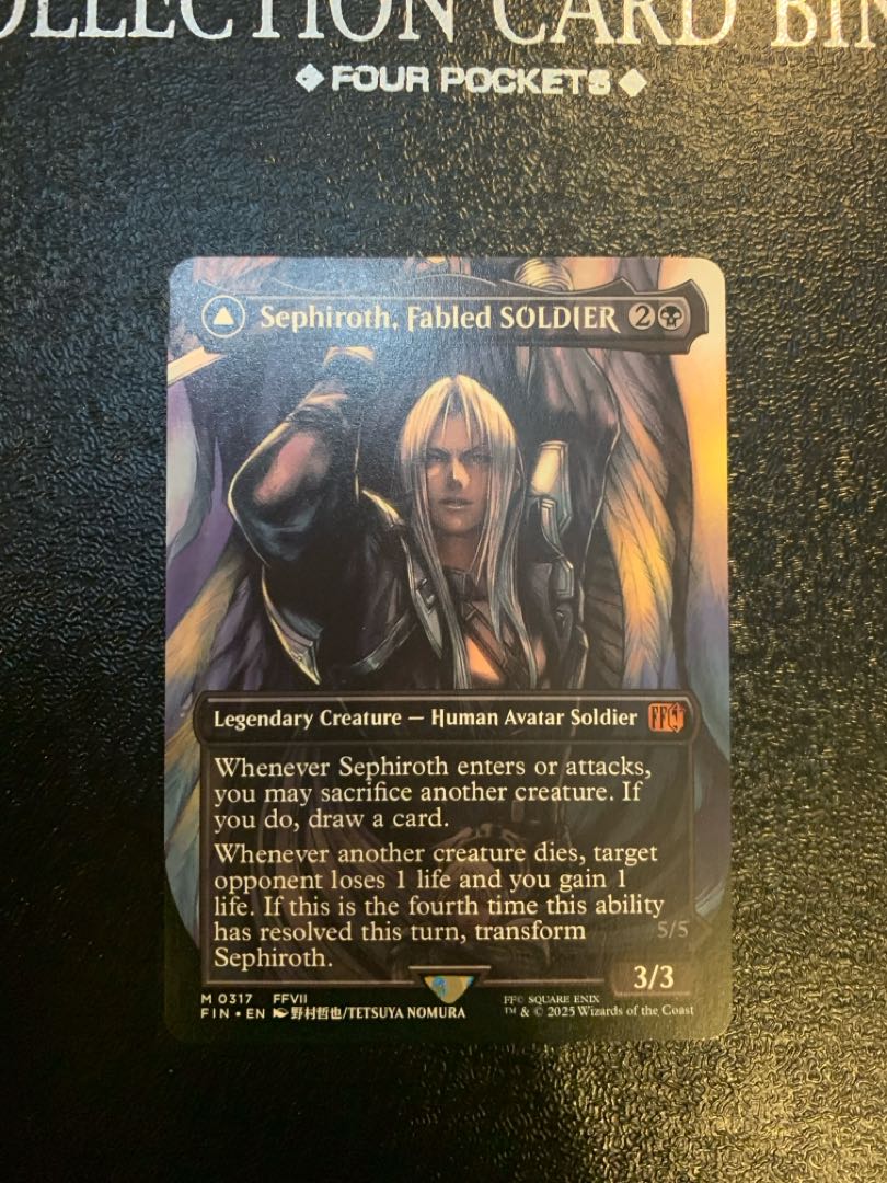 Soldier of the Dignity, Sephiroth Borderless mtg ff Tetsuya Nomura English Final Fantasy 7 VII