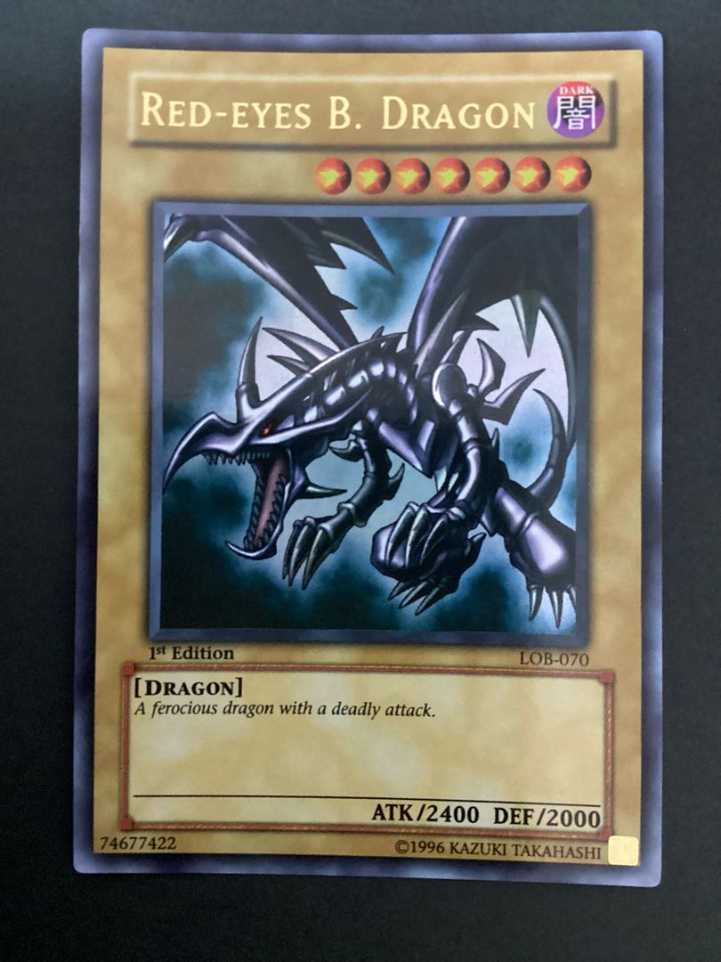 旧アジア版 1st】真紅眼の黒竜 LOB-070 ウルトラレア 初期 遊戯王 1枚