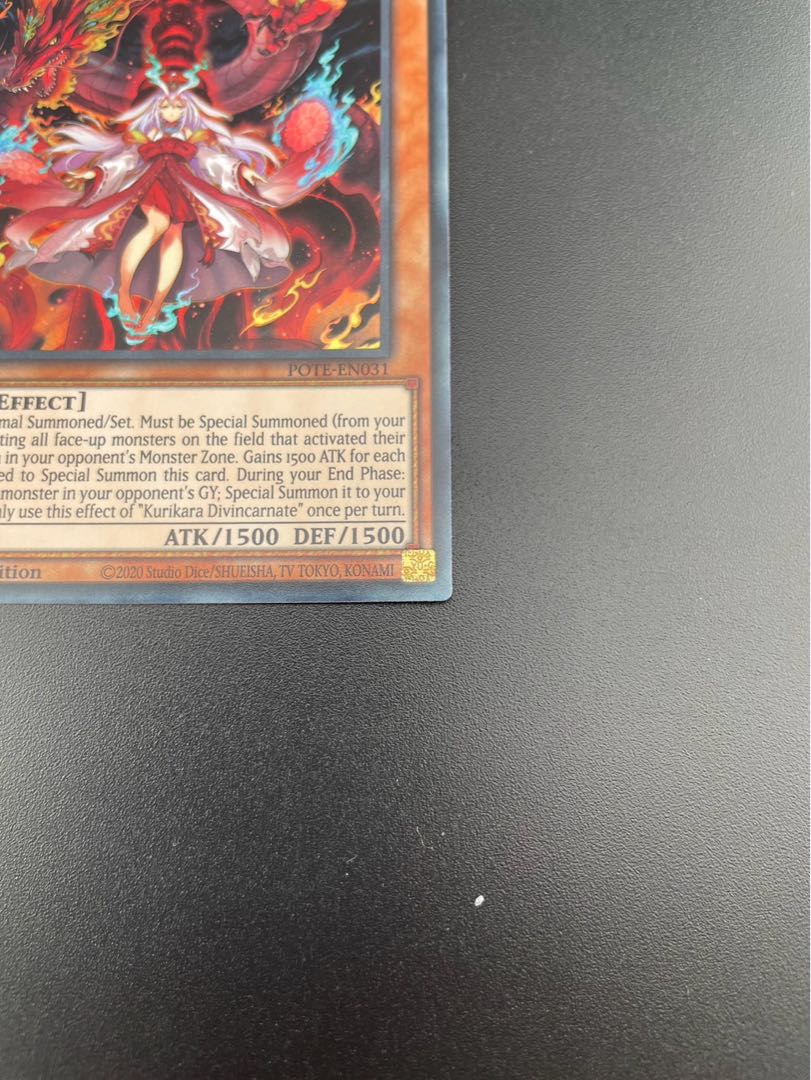 Used] English POTE-EN031 Kurikara Divincarnate Kurikara Tendo Secret Rare 1st Edition for collectors Rare