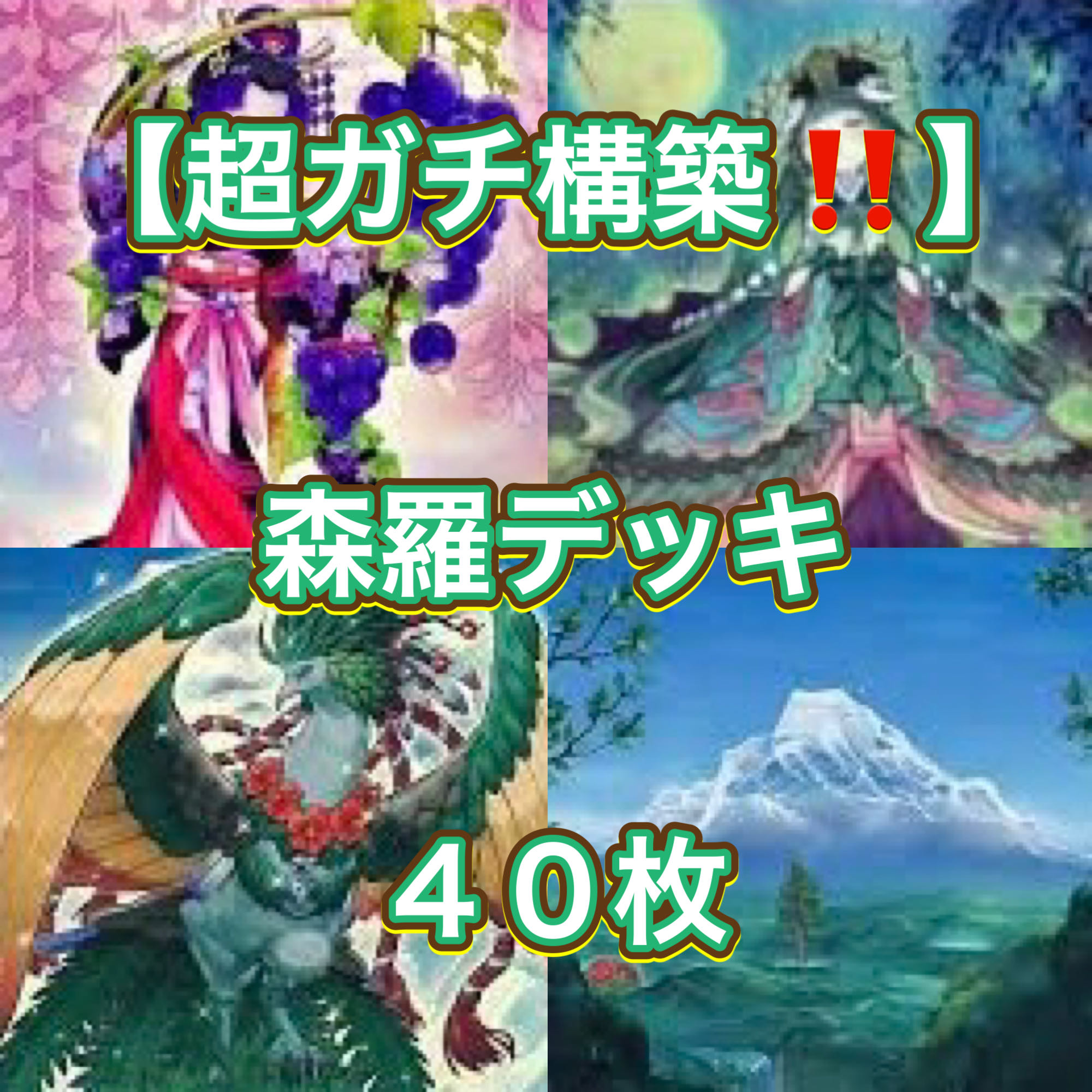 遊戯王【超ガチ構築！！】森羅デッキ40枚の通販 電光雪花