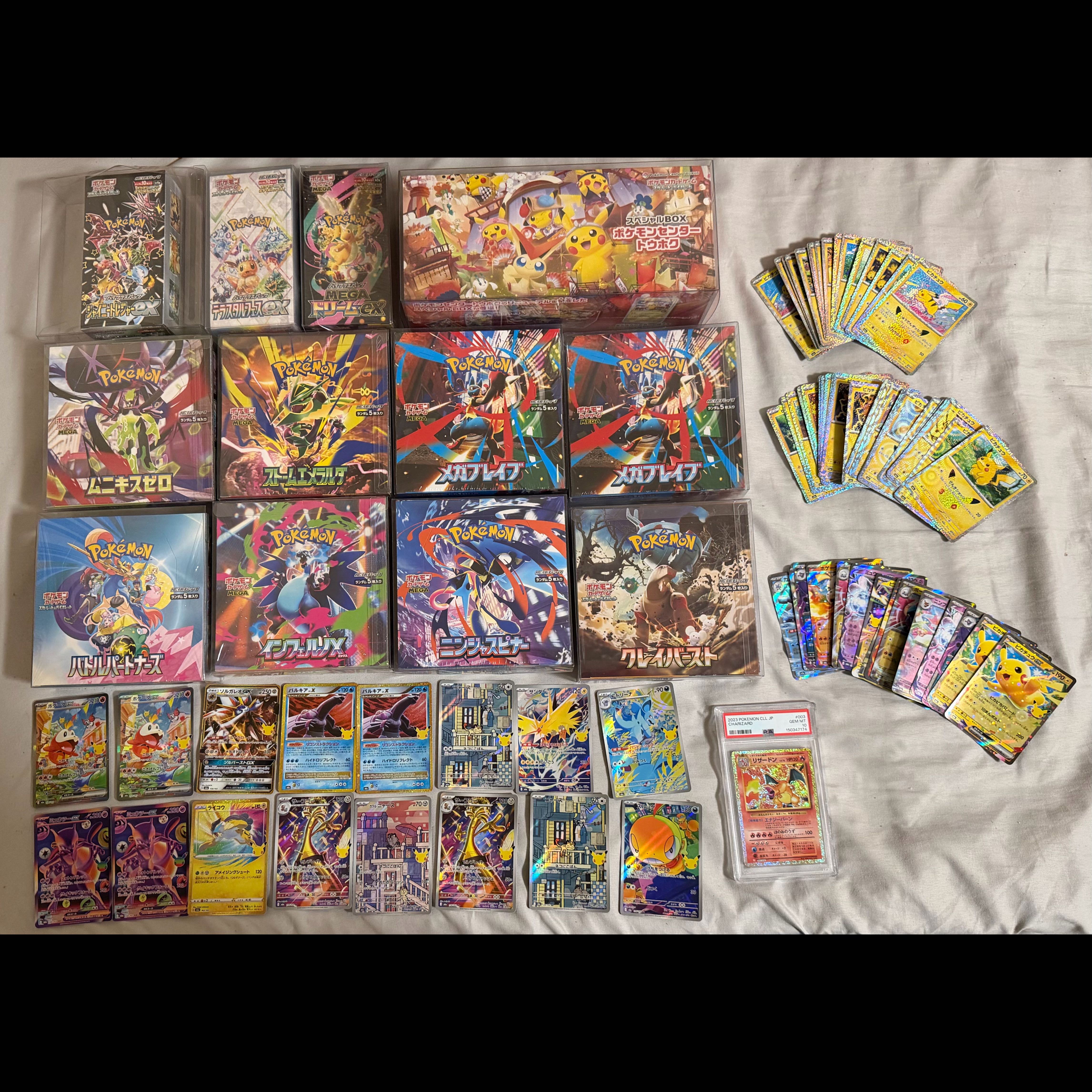 [Retired Items] Pokémon Cards: Mewtwo FUR ×2, Charizard PSA 10, Unopened Boxes (12 boxes) – Bundle Sale 12BOX